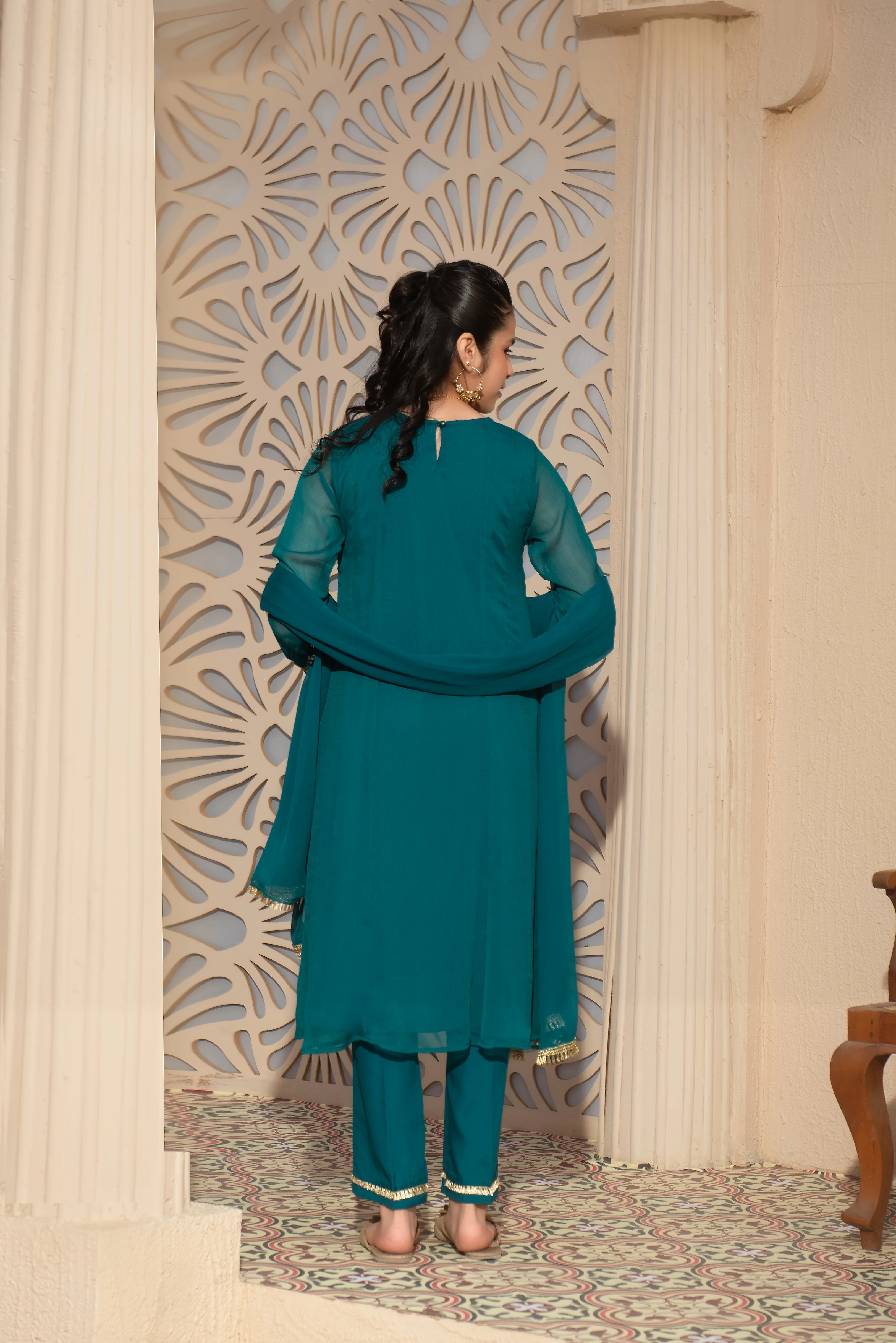 Girls Stitched Festive 3 Piece AC 74 NJ (141) - Image 3