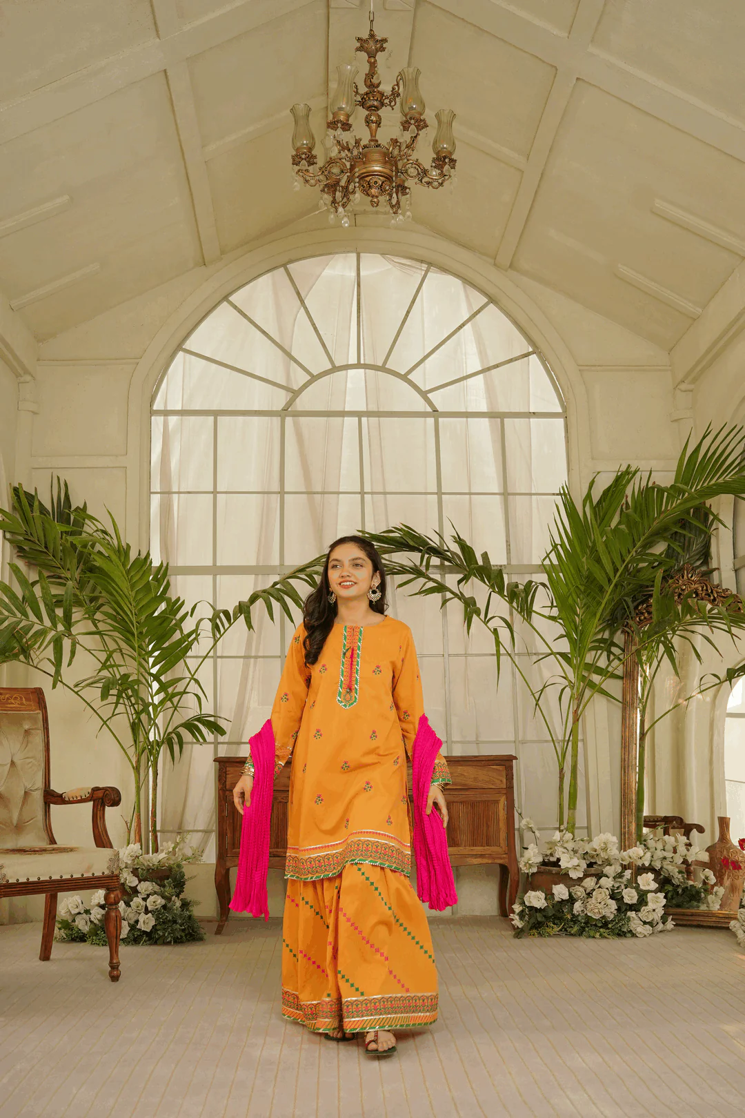 Girls Stitched Festive 3 Piece RJ06 NJ (160) - Image 3