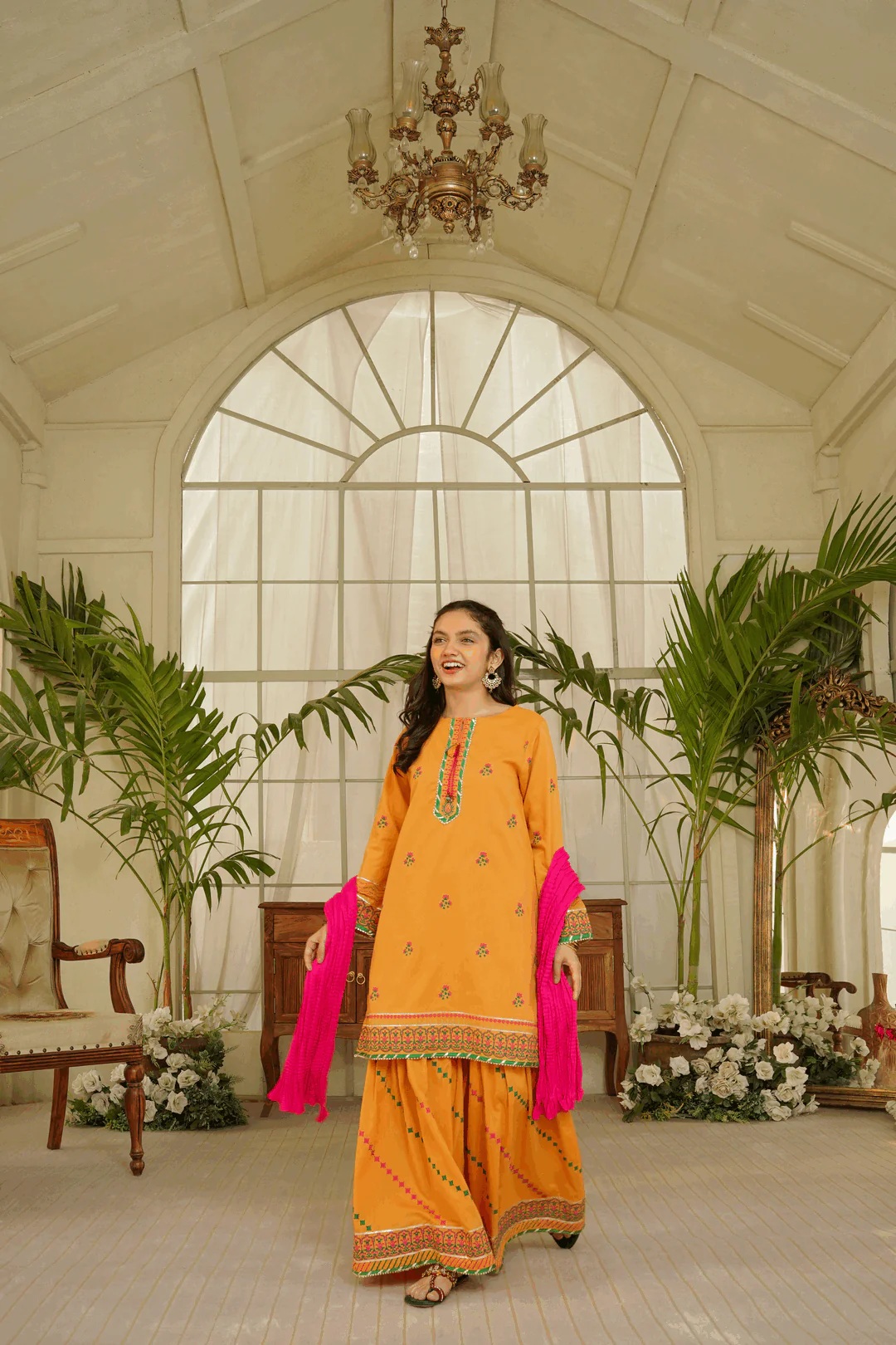 Girls Stitched Festive 3 Piece RJ06 NJ (160) - Image 4