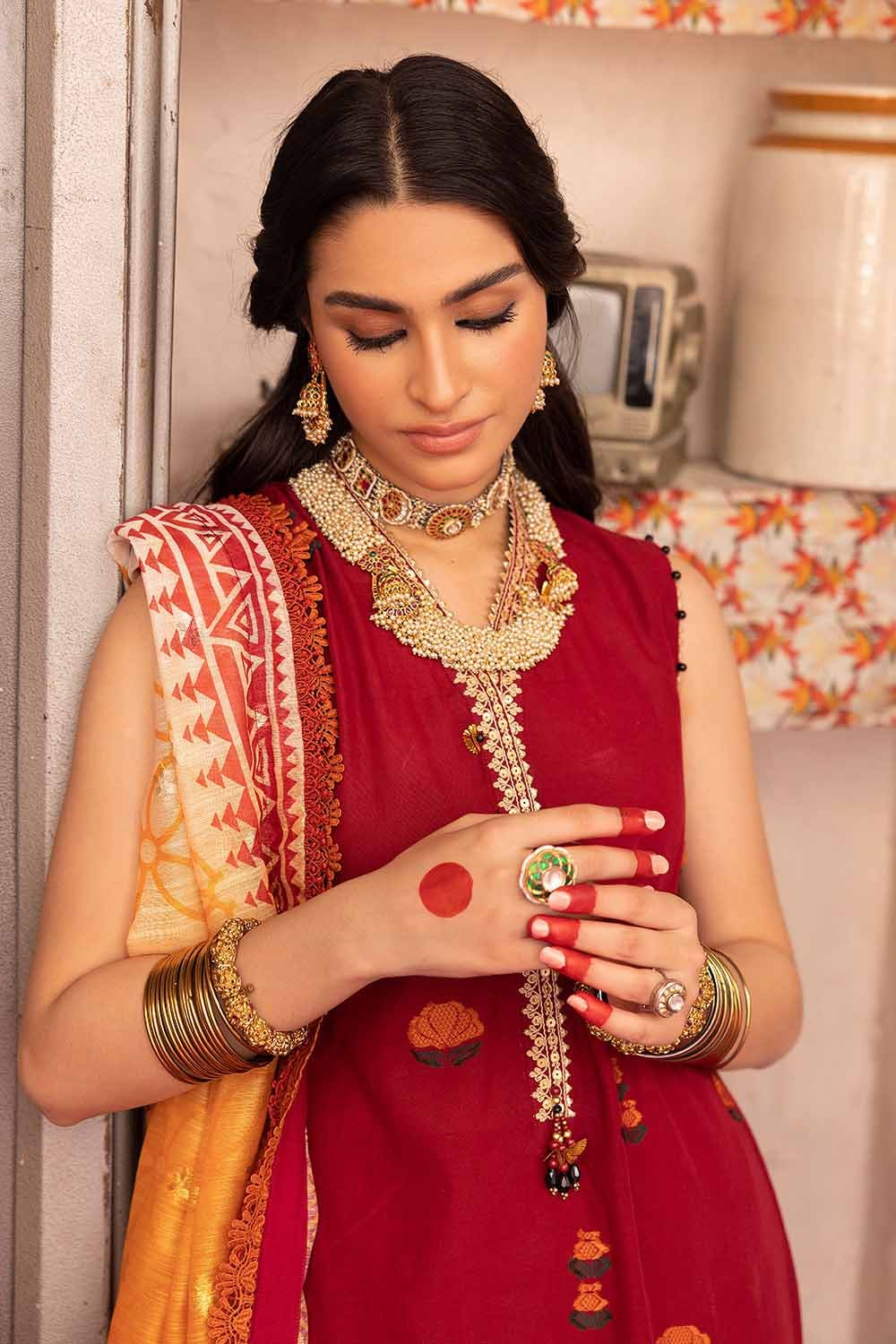 Gul Ahmed Stitched Festive 3 Piece FE#32035 J (ext 2) - Image 3