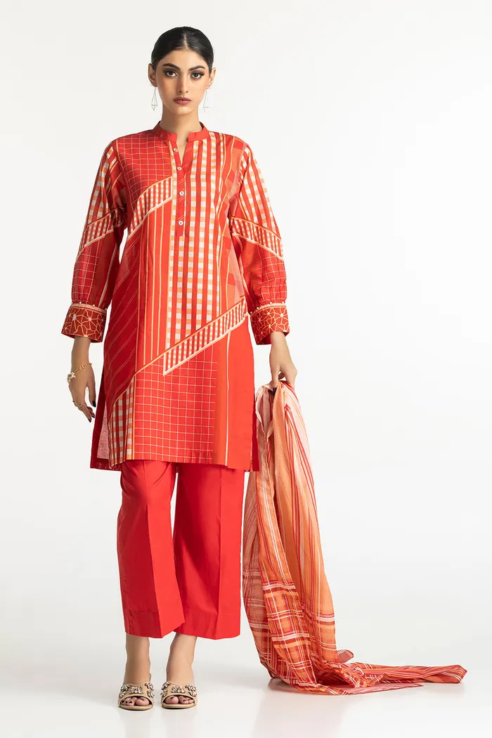 Gul Ahmed Stitched Festive 3 Piece IUSTKSD-113 J (ext 2) - Image 3