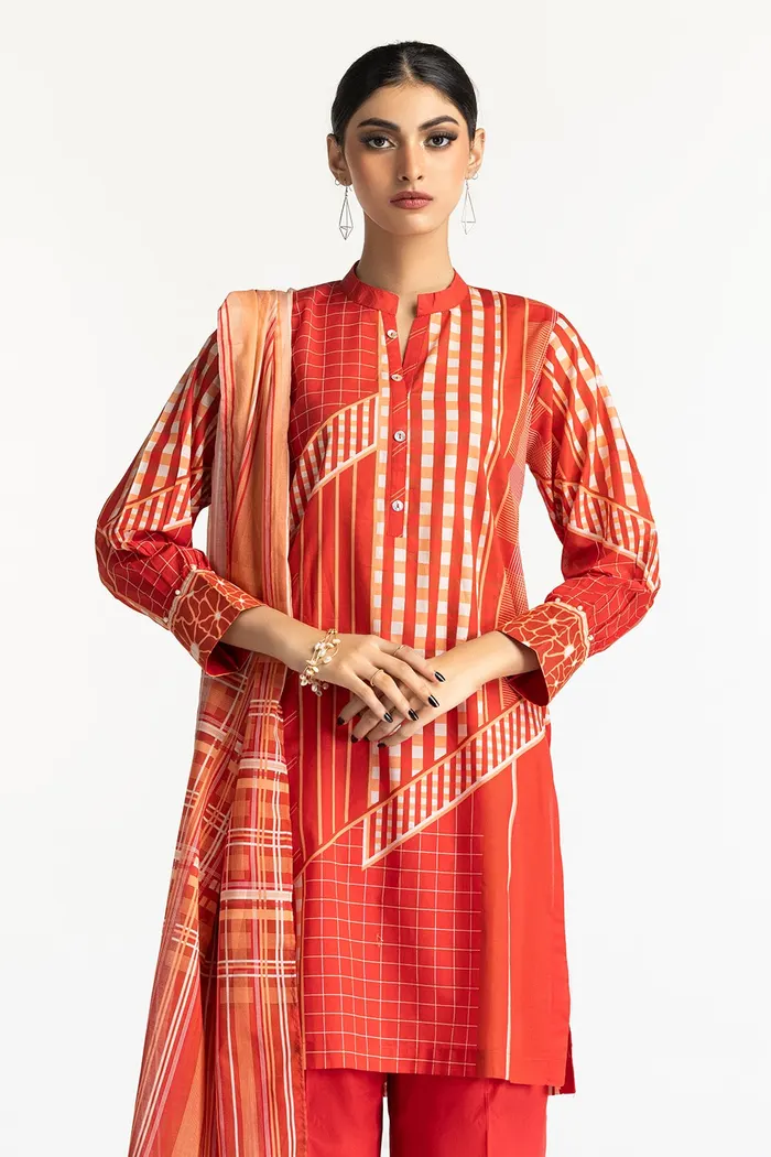 Gul Ahmed Stitched Festive 3 Piece IUSTKSD-113 J (ext 2) - Image 4