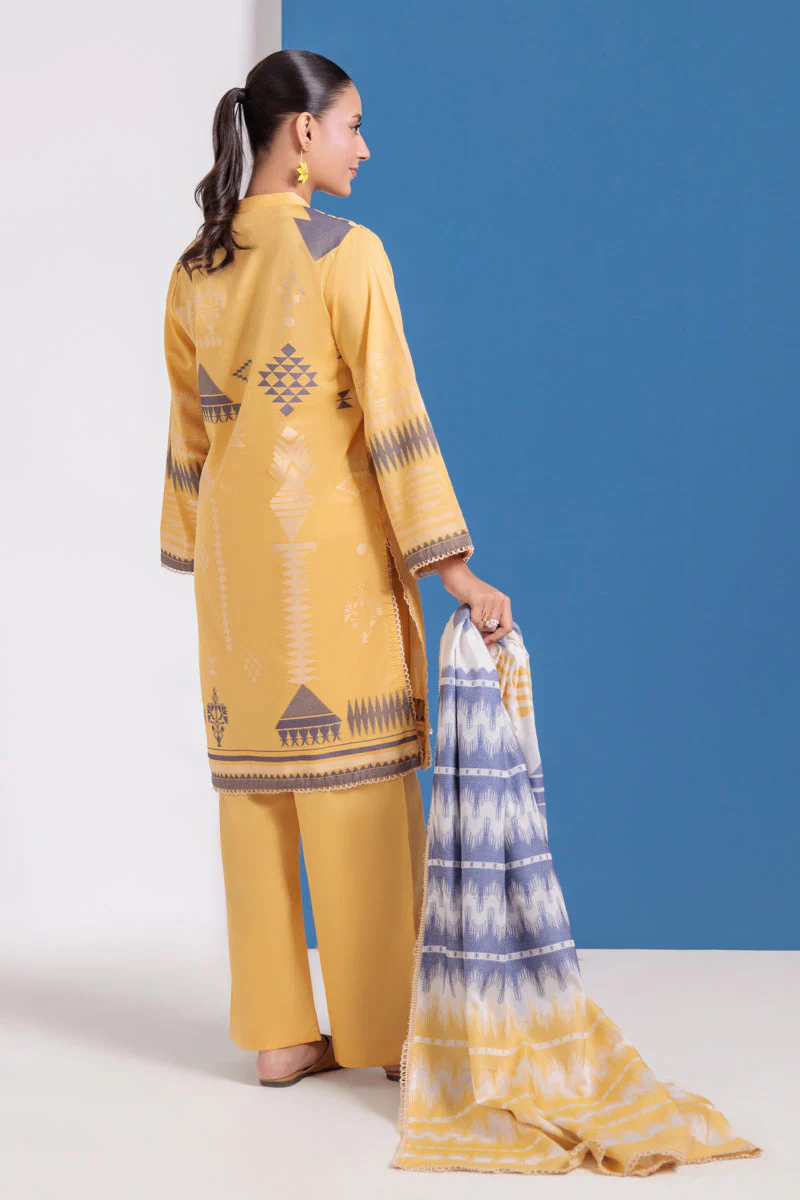 Mustard-Jacquard-3 Piece (WPS25JD3049) J(115) - Image 3