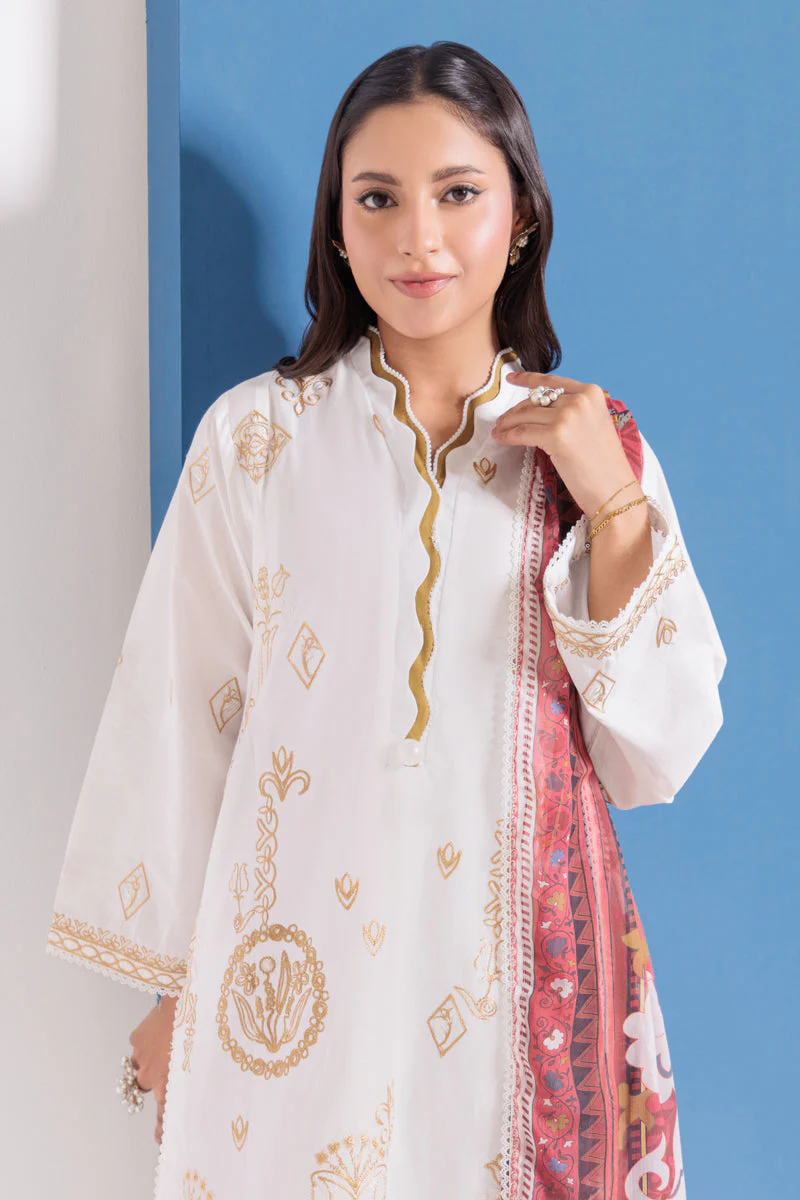 White-Cambric-3 Piece (WPS25SE3085) J(121) - Image 3